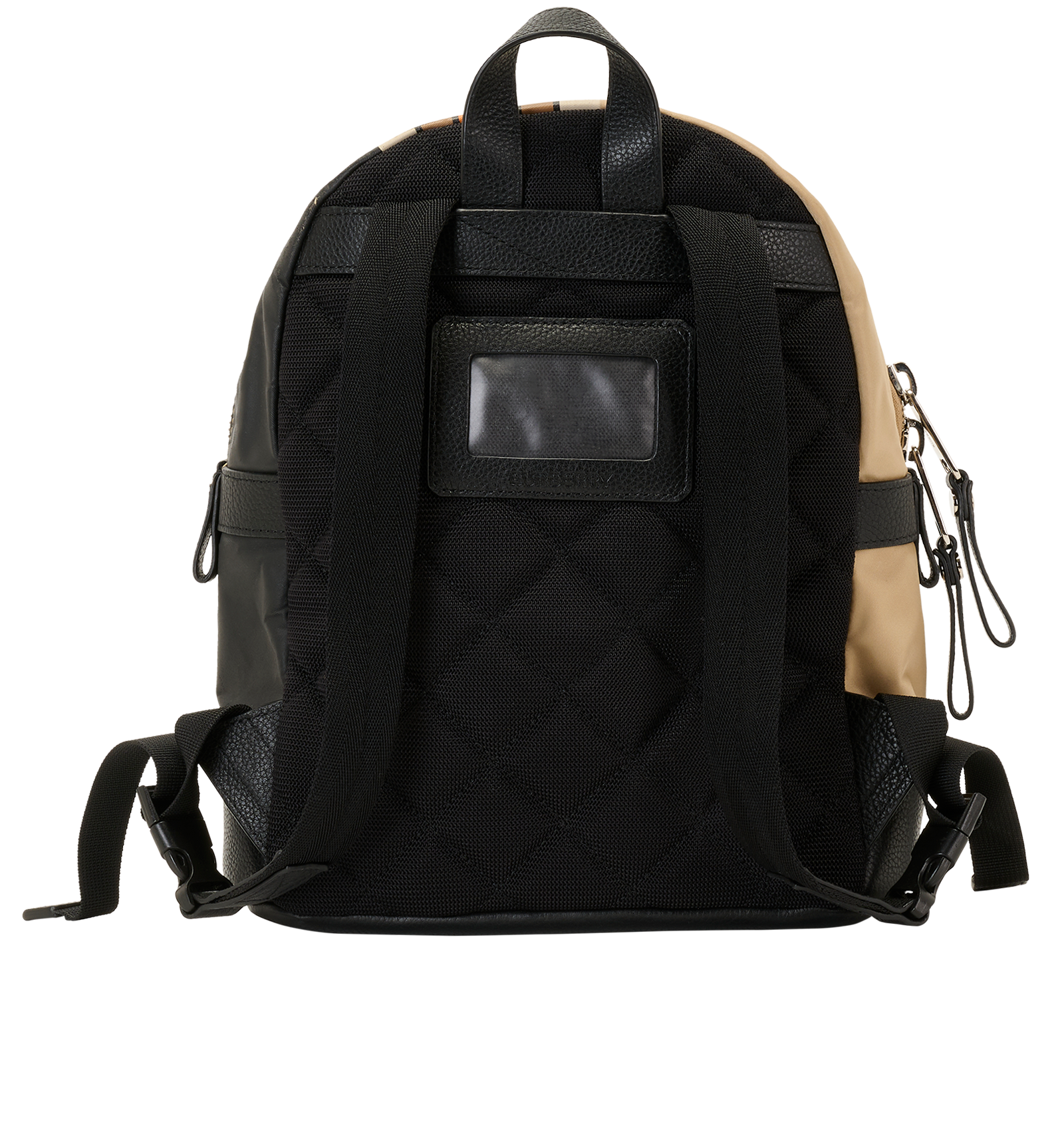 Mini Backpack, &pound;320, Handbags, Beige/Black, Nylon, Back view